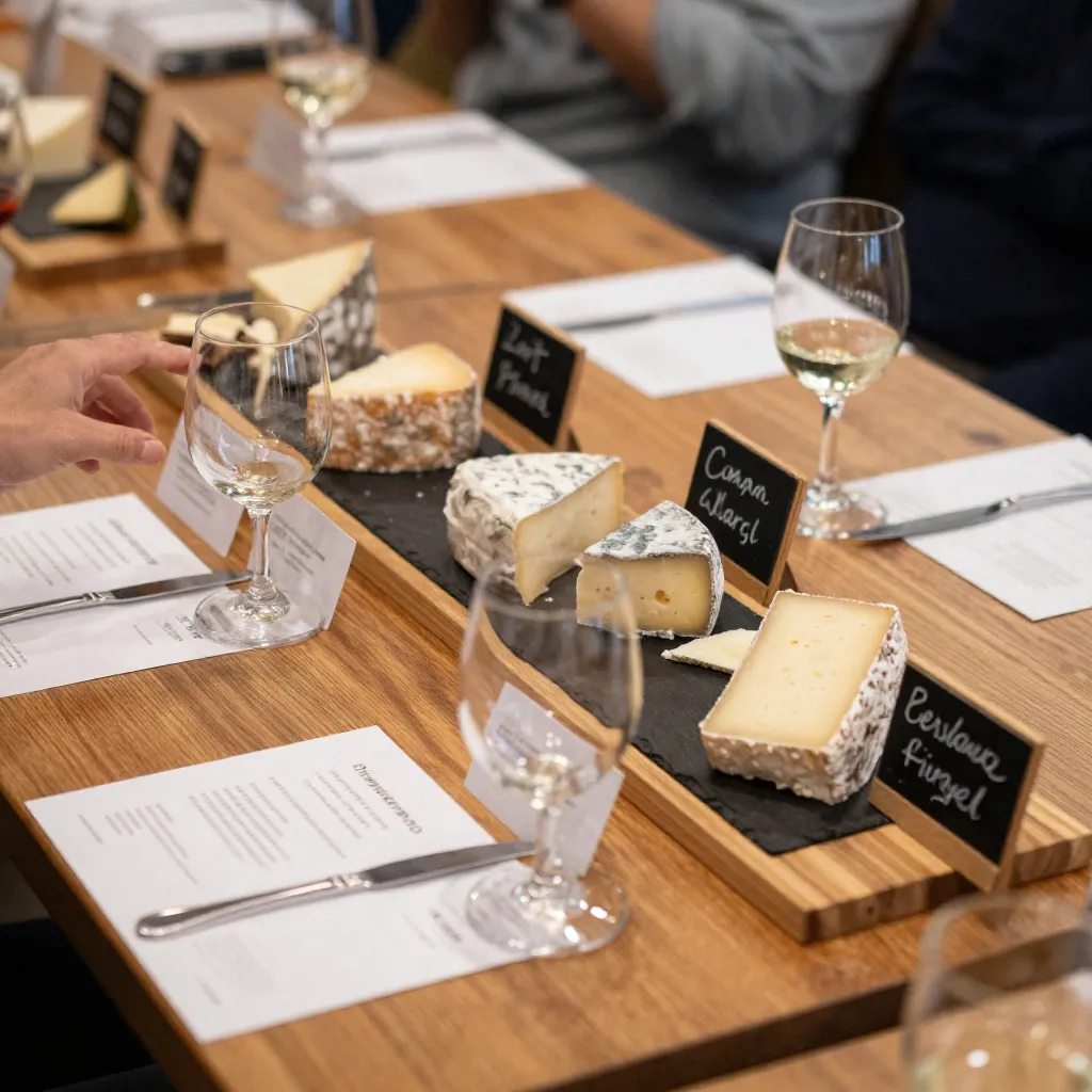 Artisan cheese assortment